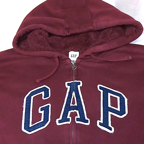 Gap Weatherized Hoodie..Sz L...Burgundy - Picture 3 of 4
